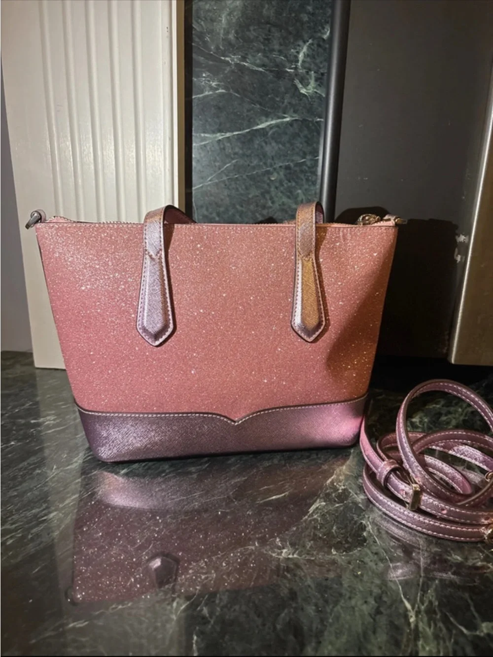 Kate Spade Lola Glitter Satchel, style WKR00159.